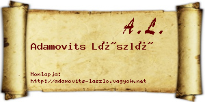 Adamovits László névjegykártya